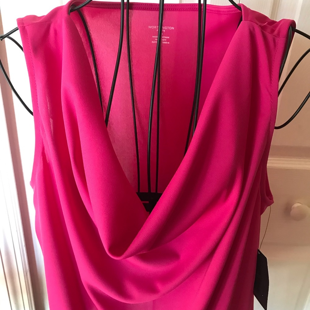 Worthington women’s drape neck sleeveless tank top - Picture 2 of 7